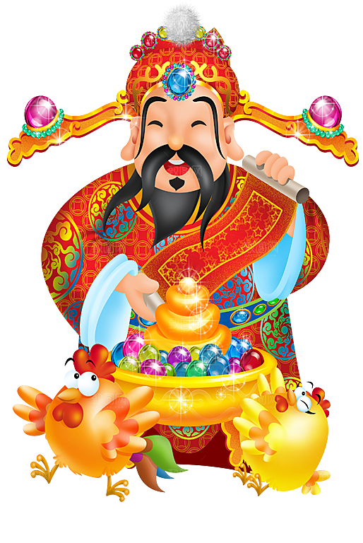 春节手绘卡通元素素材