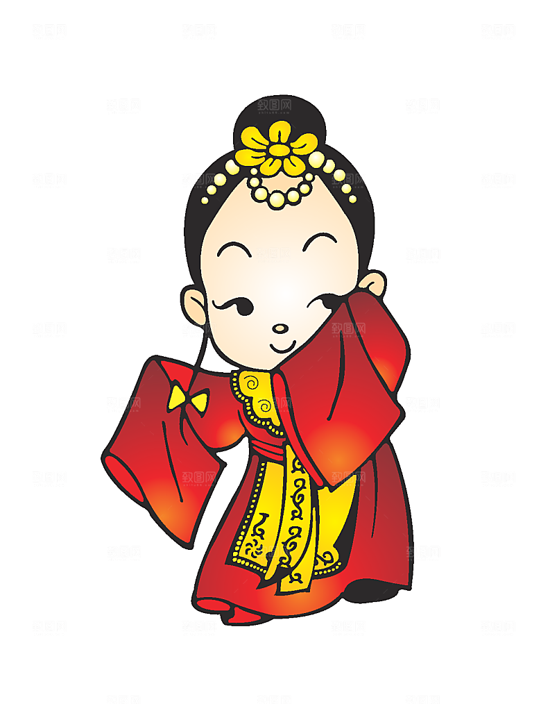 创意新年卡通手绘年华哇哇素材元素