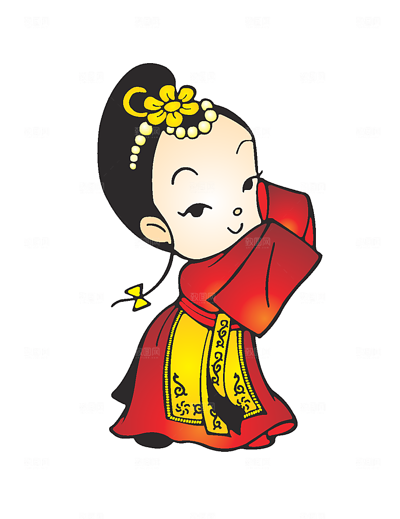 创意新年卡通手绘年华哇哇素材元素
