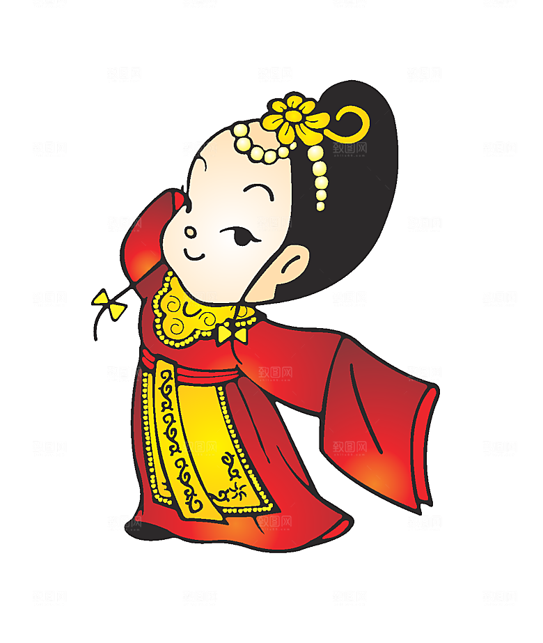 创意新年卡通手绘年华哇哇素材元素