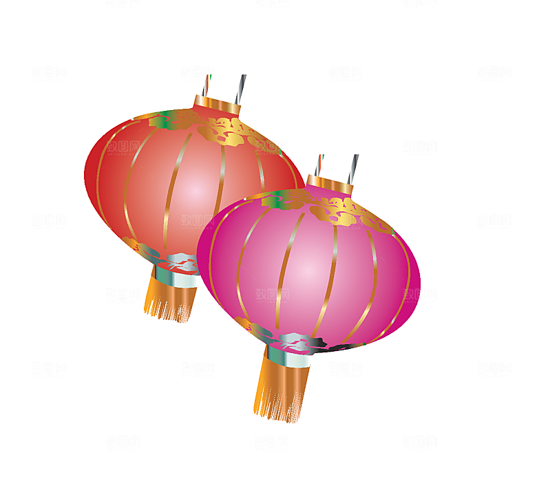 矢量新年春节卡通元素