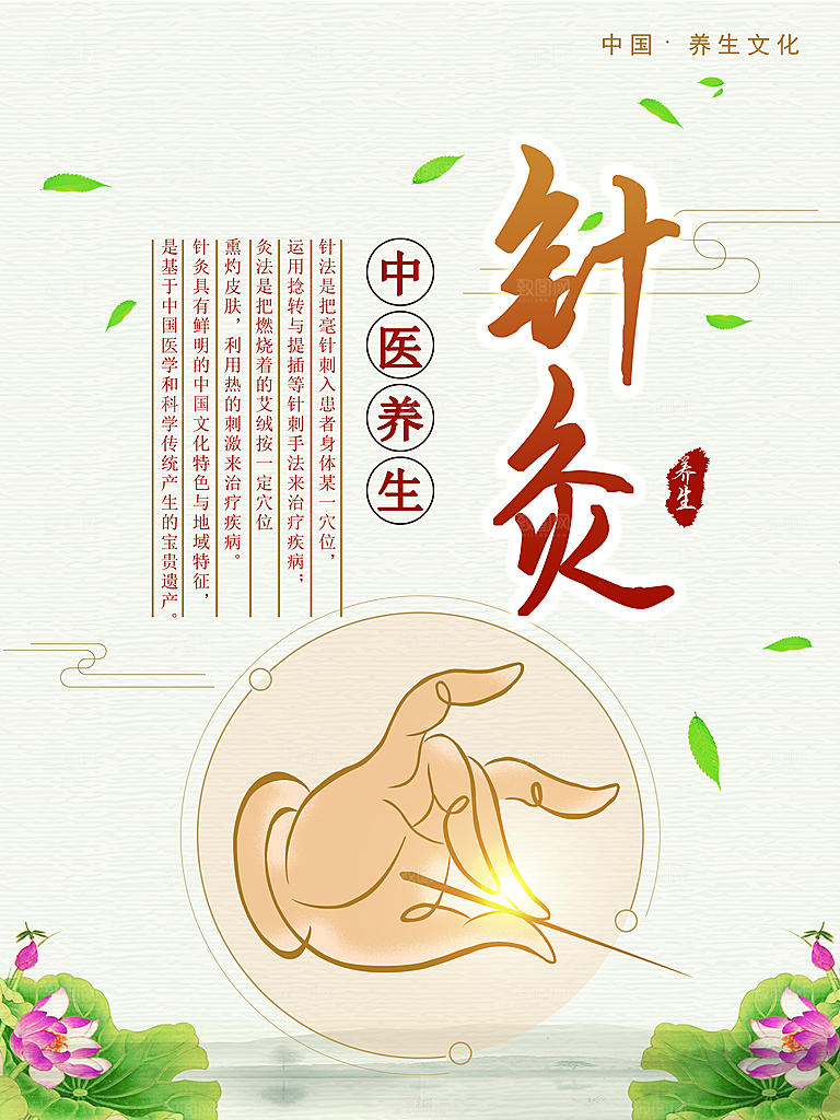 中医养生针灸海报