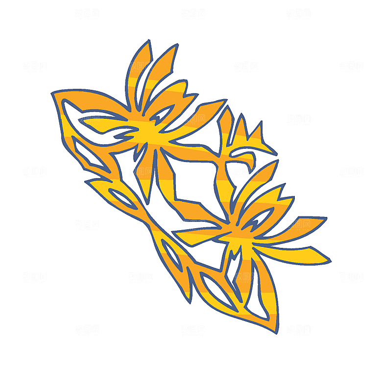 卡通手绘花纹矢量素材
