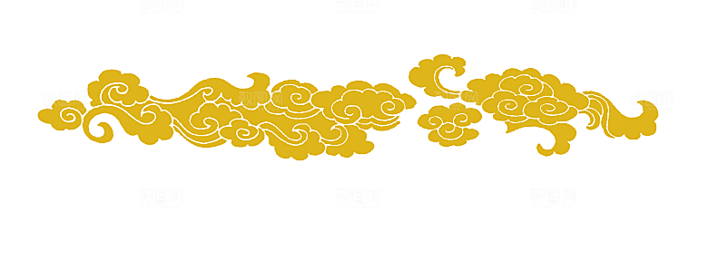 手绘卡通彩色中式复古花纹
