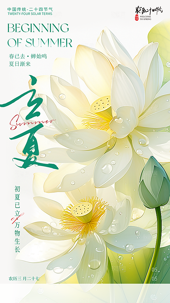 立夏医美节气海报