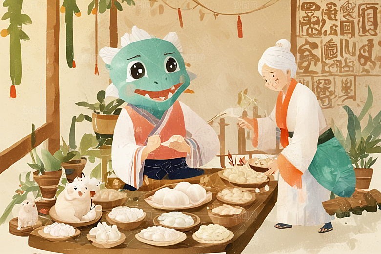 温馨治愈厨房场景图片