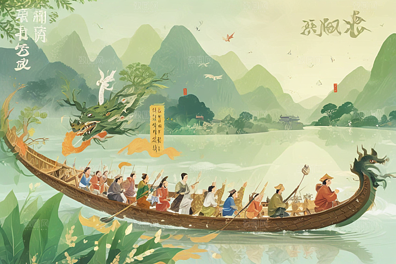 古代人民同舟共济共创辉煌图片