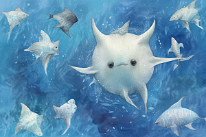 海底生物奇幻画作展神秘水下世界图片