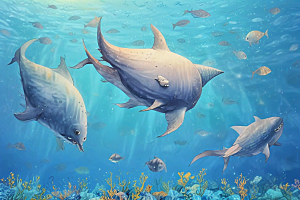 海底生物奇幻画作展神秘水下世界图片
