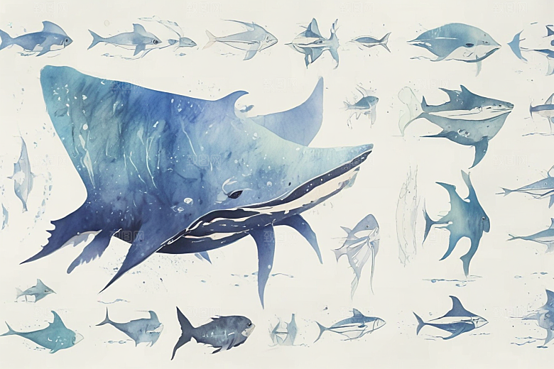 海底生物奇幻画作展神秘水下世界图片