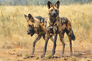 非洲野狗生态写真图片