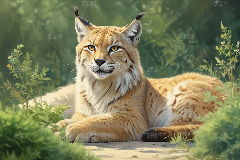 欧亚猞猁荒野独行杀手图片