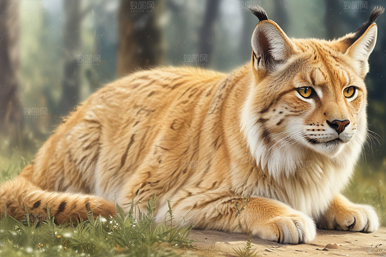 欧亚猞猁荒野独行杀手图片