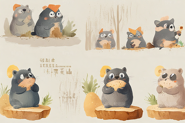 可爱鼹鼠日常生活图片