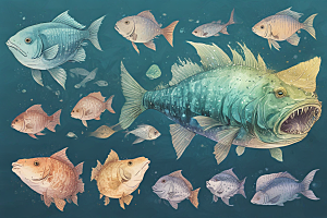 史前巨兽横行深海鱼类生存危机图片