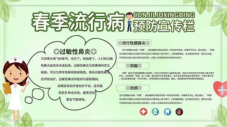春季流行病预防宣传栏