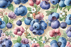 蓝莓花开硕果香图片