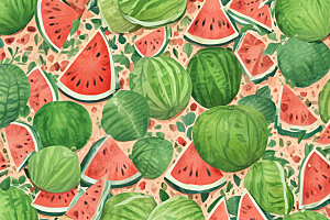 西瓜盛宴甜蜜多汁夏季水果图片
