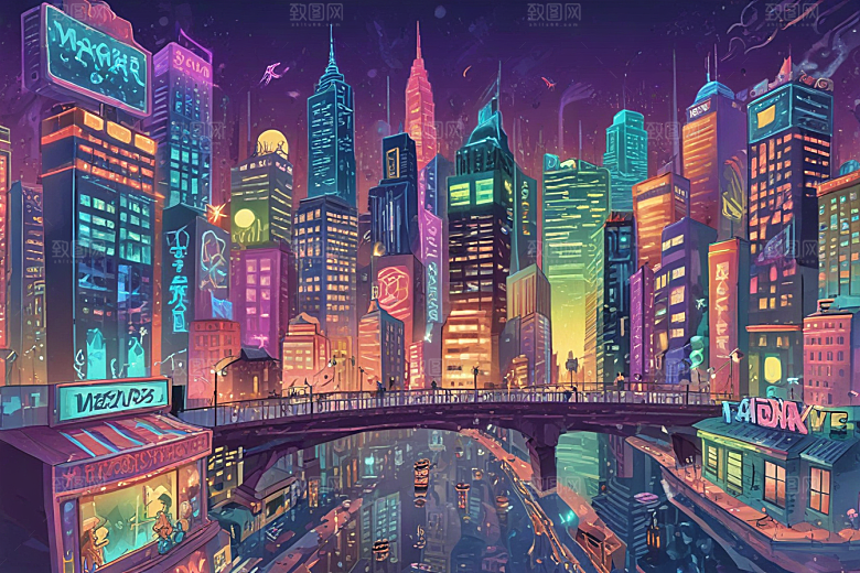 未来城市风光壁纸图片