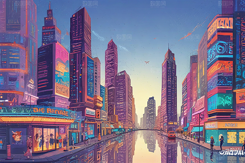 未来城市风光壁纸图片