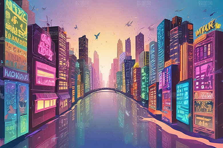 未来城市风光壁纸图片