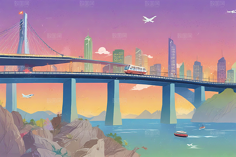现代城市火箭发射图片