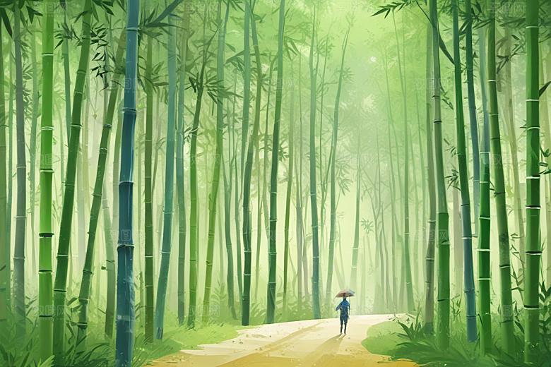 宁静致远竹林深处人家图片