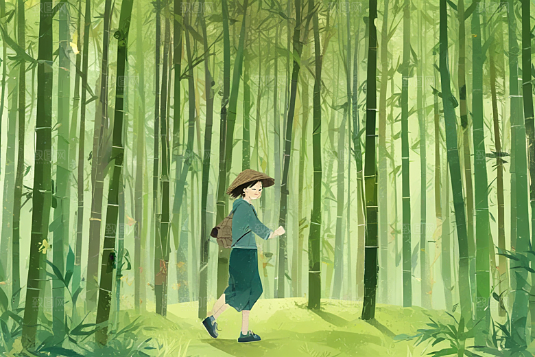 宁静致远竹林深处人家图片