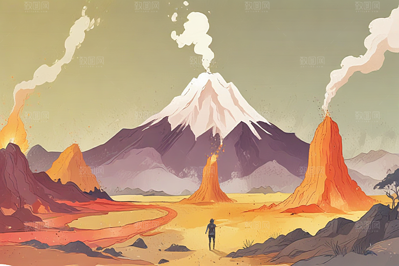 挑战极限火山徒步之旅图片
