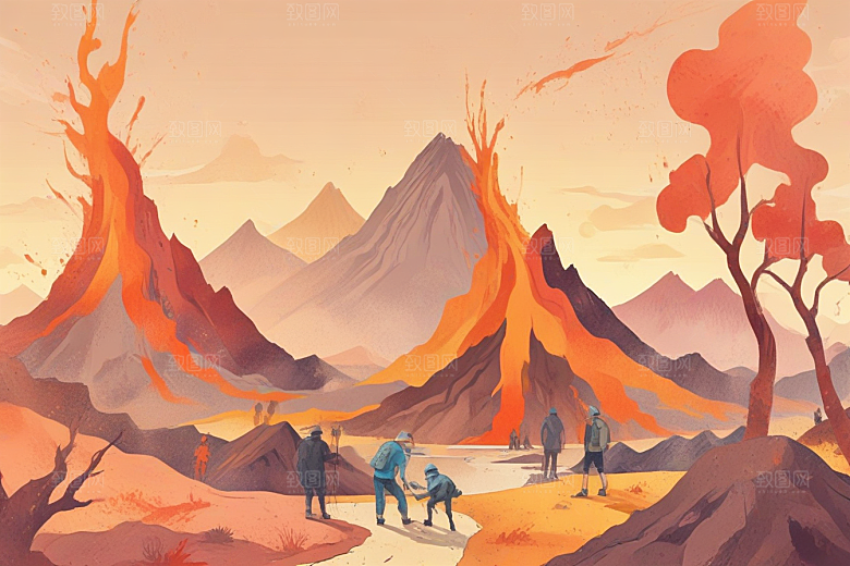 挑战极限火山徒步之旅图片