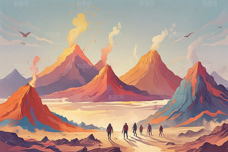 挑战极限火山徒步之旅图片