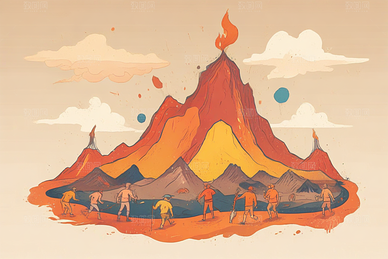 挑战极限火山徒步之旅图片