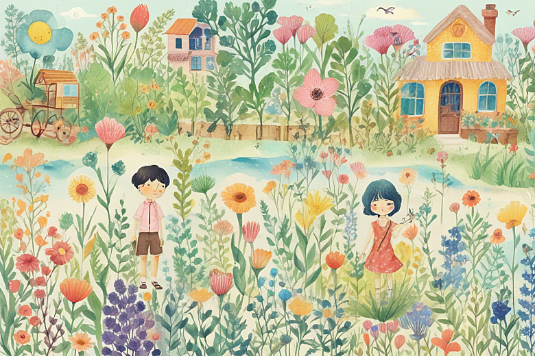 春暖花开海边小道图片