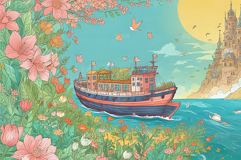 乘坐春天列车图片
