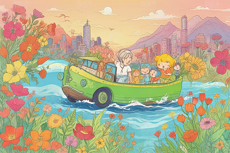 乘坐春天列车图片