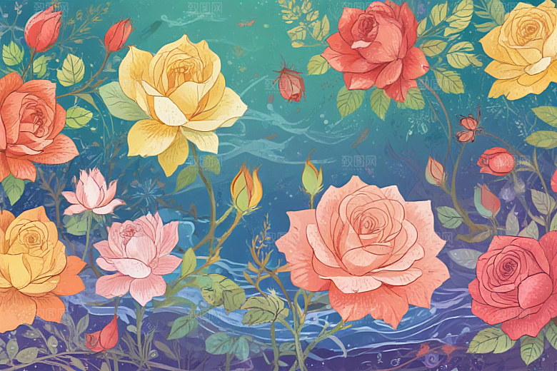玫瑰花海海上航行图片