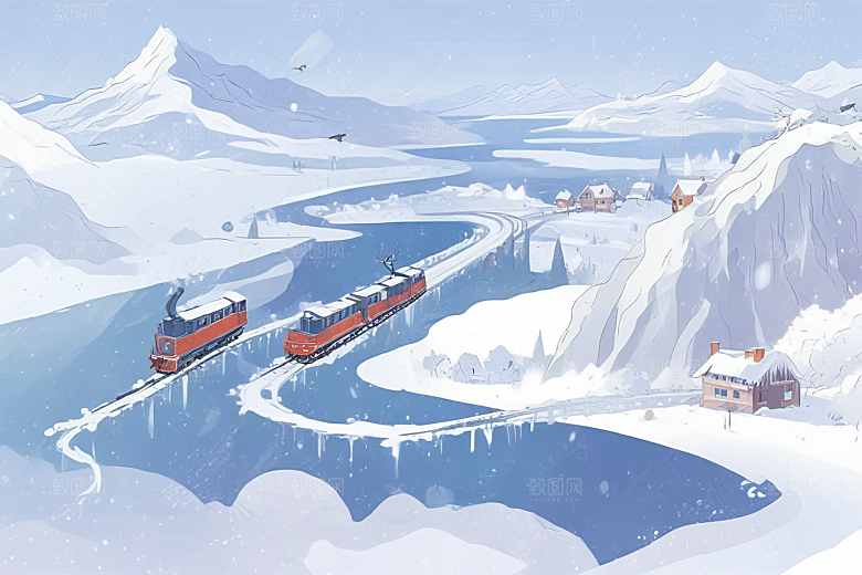 冰雪王国火车之旅图片