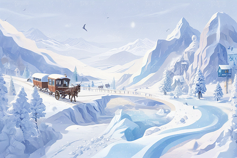 冰雪王国火车之旅图片