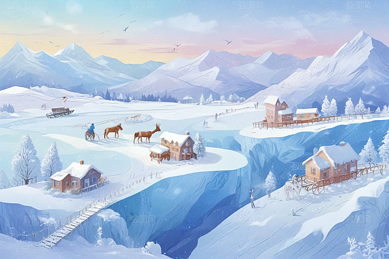 冰雪王国火车之旅图片