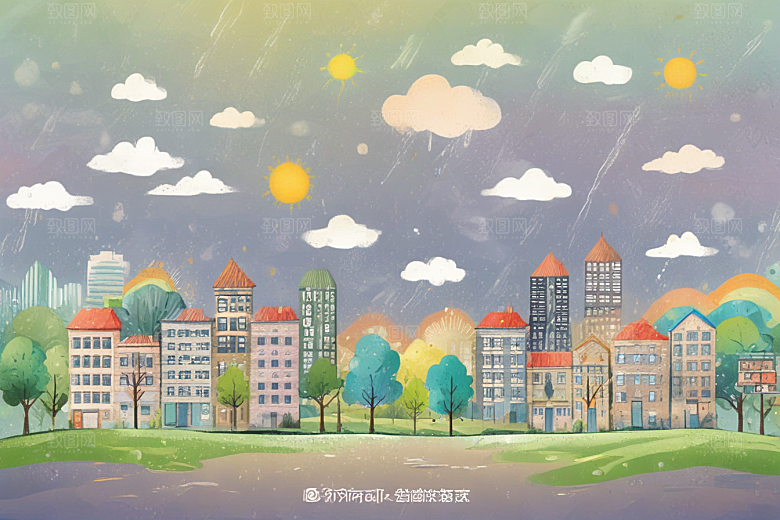 温馨小镇快乐生活图片