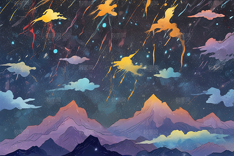 雷雨夜空城市图片