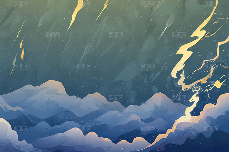 雷雨夜空城市图片