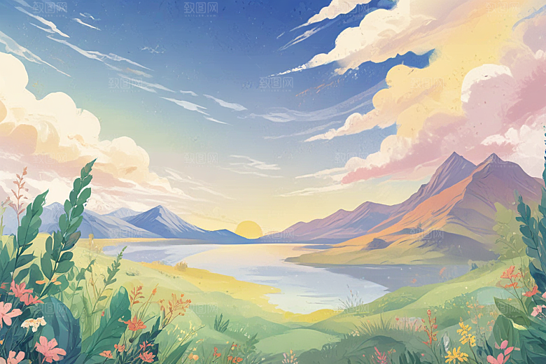 奇幻世界山川秀美图片