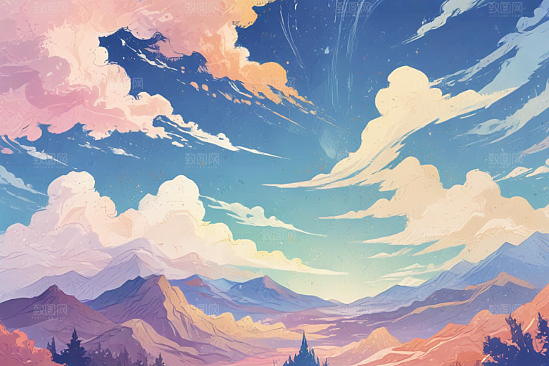 奇幻世界山川秀美图片