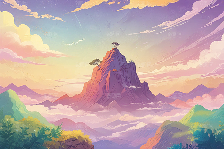 奇幻世界山川秀美图片