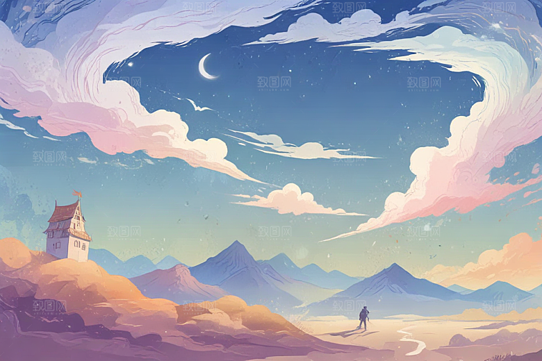 奇幻世界山川秀美图片