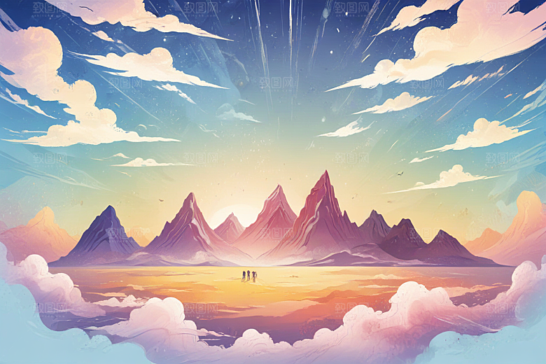 奇幻世界山川秀美图片