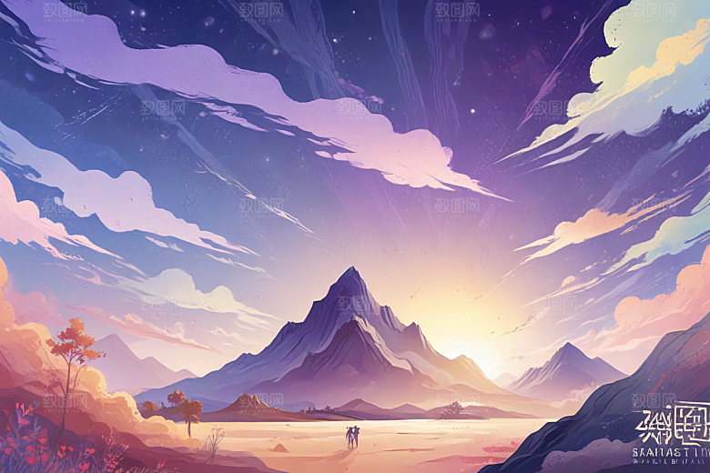 奇幻世界山川秀美图片