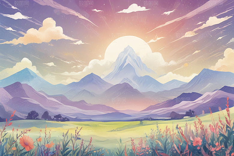 奇幻世界山川秀美图片