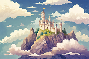 梦幻城堡畅游仙境图片